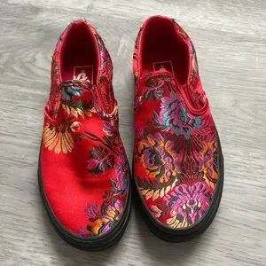 Vans Shoes Classic Sliponfestival Satin Vans Size 65 Poshmark